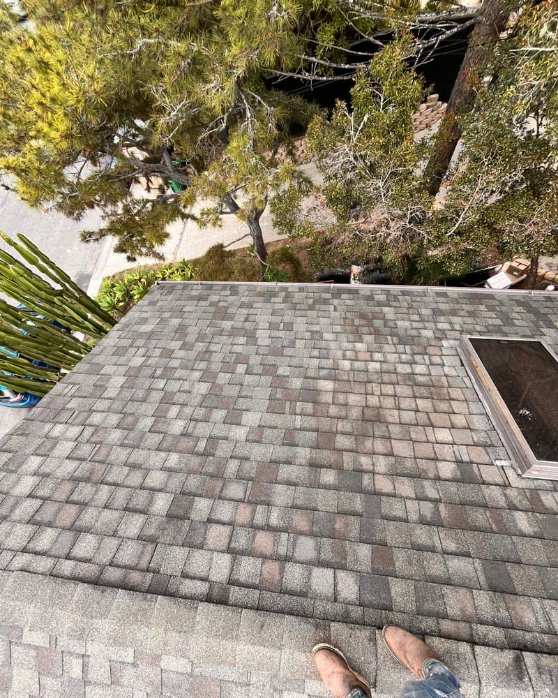 Shingle roof restored after a soft wash by Goleta Pressure Washing in Santa Barbara